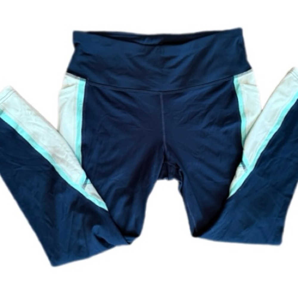 Avia Blue Colorblock High Rise Leggins Size Medium - Picture 7 of 15